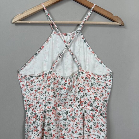 Abercrombie & Fitch Floral Dainty Mini Dress Women's Small White Cottage Boho - Picture 9 of 15